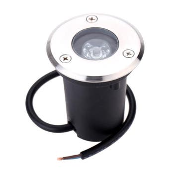 LED grondspot - 1W 12 Volt - KOUD WIT - RVS Rond 65mm - Pad, Ophalen of Verzenden, Nieuw