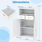 LIVSK Opbergkast met Verstelbare Plank - Ruim Werkblad - 2 L, Verzenden, Nieuw