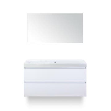 Maxx XL Badmeubelset 120 cm - Wit Hoogglans - Wastafel Just, Ophalen of Verzenden, Nieuw