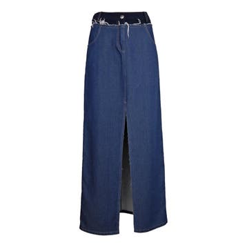 Eight by Access Fashion • denim maxi rok • L, Maat 42/44 (L), Nieuw, Eight by Access Fashion, Verzenden