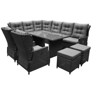 AVH-Collectie Ibiza premium hoek dining loungeset 9 delig, Tuin en Terras, Tuinsets en Loungesets, Ophalen of Verzenden, Nieuw