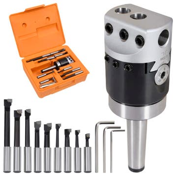 vidaXL 15-delige Boorgereedschapsset met F1-12 MT2-M10, Verzenden, Nieuw