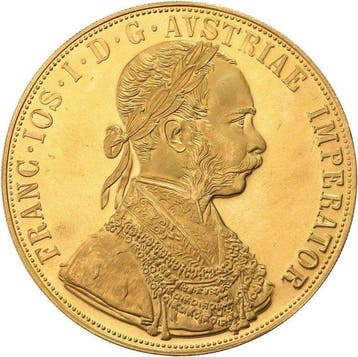13,96 grams - Goud .980 - 4 Ducat Austria 1915 - 986‰