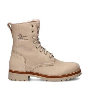 Panama Jack Frisia B8 veterboots voor dames in het Ecru, Kleding | Dames, Schoenen, Overige kleuren, Verzenden, Lage of Enkellaarzen