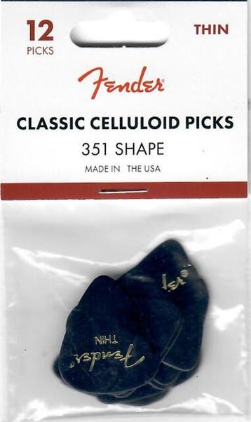 Fender 351 shape plectrum thin 12-pack, Ophalen of Verzenden, Nieuw, Akoestische gitaar
