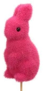 Bijsteker Konijn haasje Pink 11 cm op stok 30 cm pak 4 stuks, Ophalen of Verzenden, Nieuw