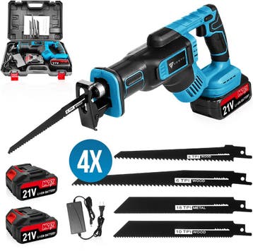 Vesto® Accu Reciprozaag – 21V Li-Ion – Incl. 2 Accu’s, Zaagb, Verzenden, Zo goed als nieuw