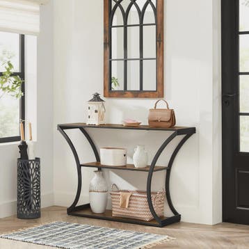 VASAGLE Console Tafel met 2 etages - Vintage Design voor Hal, Verzenden, Nieuw