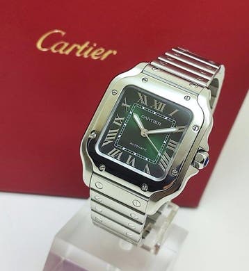 Cartier - Santos Medium Green - WSSA0061 - Heren - 2020+, Nieuw