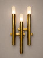 Boulanger - Gaetano Sciolari - Wandkandelaar - Messing, Antiek en Kunst, Antiek | Lampen
