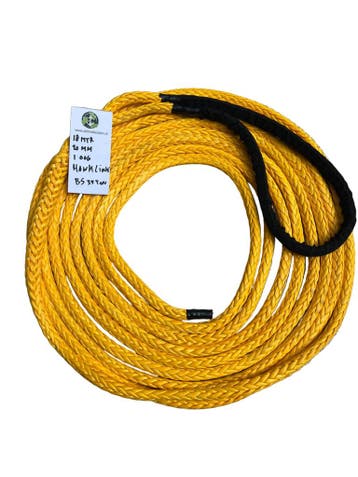 Hawk-Line Touw HMPE - 1 Bekleed oog 18MTR  20MM 35Ton - N..., Verzenden, Nieuw