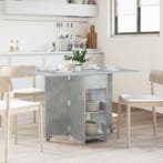 vidaXL Eettafel 115 x 70 x 75 cm Bewerkt hout Betongrijs, Huis en Inrichting, Tafels | Eettafels, Verzenden, Nieuw