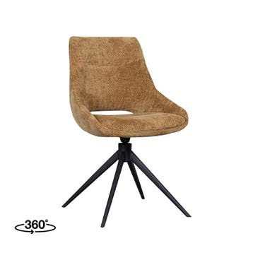 Stoel Marlow | Mustard | Elite | Zwart Metalen Frame LABEL51, Verzenden, Nieuw in verpakking