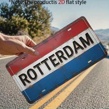 Rotterdam Nederlandse Vlag Retro Metalen Wanddecoratie - Dec, Verzenden, Nieuw