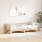 vidaXL Dagbed met onderschuifbed zonder matras 80x200 cm, Huis en Inrichting, Slaapkamer | Bedden, Eenpersoons, Bruin, Verzenden