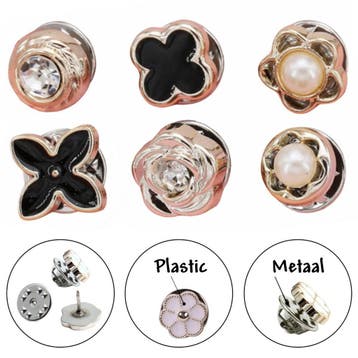 Fako Bijoux - Pin Broche Mini - Steek Pin Knopen Set - 6, Verzenden, Nieuw