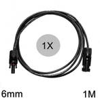 6mm MC4 verlengkabel zwart 1-20 Meter 1 Meter (Solar Kabels), Verzenden, Nieuw, Overige typen