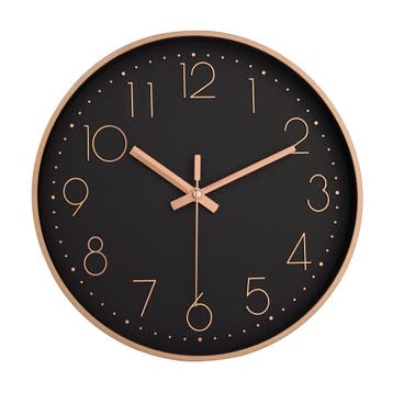 IvoQ Moderne Wandklok Zwart Ø30 cm, Huis en Inrichting, Woonaccessoires | Klokken, Verzenden, Nieuw