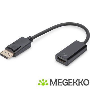 Digitus DisplayPort - HDMI DisplayPort HDMI Zwart, Verzenden, Nieuw