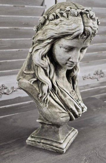 Figuur - Stone Bust of Lady Ophelia - Steengoed