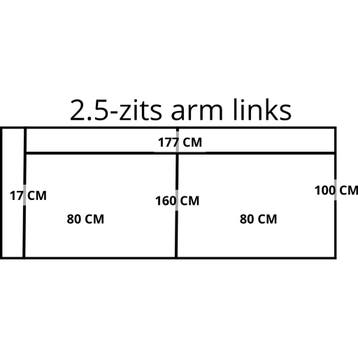 Leren elementenbank Match - element 2.5 zits arm links, Industrieel, Modern, Scandinavisch, 150 tot 200 cm, Nieuw, Ophalen of Verzenden