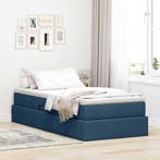 vidaXL Opslag bed met matras met matras Blauw 90 x 190 cm, Verzenden, Nieuw, Blauw