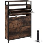 Schoenenkast - Industrieel hout donker, rustiek, 81 cm, Verzenden, Nieuw