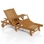 Ligstoel / Ligbed SunScape - Acaciahout - Verstelbare Rugleu, Tuin en Terras, Verzenden, Nieuw