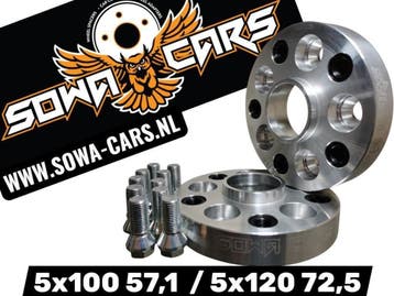 Adapters / Steekadapters 5x100 (57,1) naar 5x120 (72,5) 20mm, Verzenden