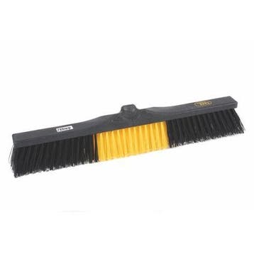 SafeBrush Harde Bezem Polyester zwart/geel 60cm, Verzenden