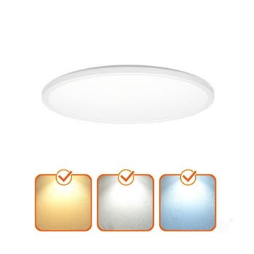 LED Plafondlamp NIVERA CIRCLE 32W Wit - IP54 - 3CCT 3000K..., Ophalen of Verzenden, Nieuw