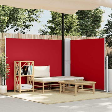 vidaXL Windscherm uittrekbaar 140x600 cm rood, Verzenden, Nieuw