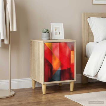 vidaXL Nachtkastje HEESCH 2 st Sonoma Eiken 36 x 33 x 50 cm, Minder dan 45 cm, Verzenden, Nieuw, Minder dan 55 cm