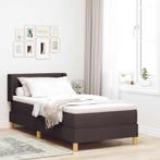 vidaXL Boxspringbed met matras Donkerbruin 200 x 80 cm Stof, Verzenden, Nieuw, Bruin, Stof