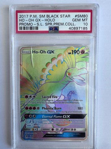 Pokémon - 1 Graded card - Ho-Oh GX SM80 Promo card, Foil,, Nieuw