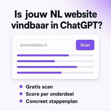 Is jouw website vindbaar in ChatGP? Maak nu een gratis scan, Webdesign