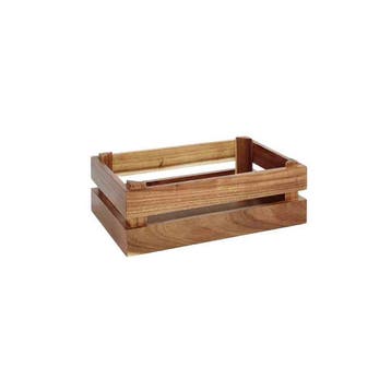 GGM Gastro | Houten krat - SUPERBOX - acaciahout - 290x185mm, Verzenden, Nieuw in verpakking