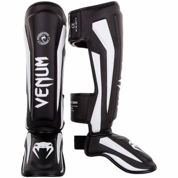 Venum Elite Kickboks Scheenbeschermer Zwart Wit, Sport en Fitness, Maat L, Ophalen of Verzenden, Nieuw, Overige