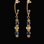 Oud-Romeins Earrings, met Romeinse glazen kralen, Antiek en Kunst