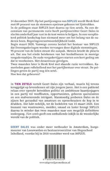 Tien zetels 9789044646535 Geert Dales, Verzenden, Gelezen, Geert Dales