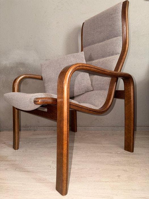Swedese - Yngve Ekström - Fauteuil - Textiel, Teak - Lamello, Antiek en Kunst, Kunst | Designobjecten