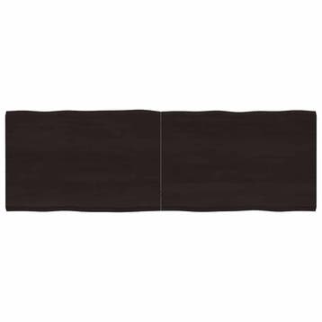 vidaXL Tafelblad natuurlijke rand 180x60x(2-4)cm eikenhout, Huis en Inrichting, Tafels | Eettafels, Verzenden, Nieuw
