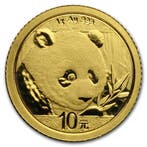 Gouden China Panda 8 gram 2018, Verzenden, Oost-Azië, Losse munt, Goud