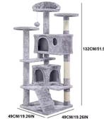 Krabpaal Kattenboom – 132 cm Hoog, Met Huis en Speelbal, Verzenden, Nieuw