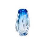 Val Saint Lambert - Vaas - “Volute” Blauw - Kristal