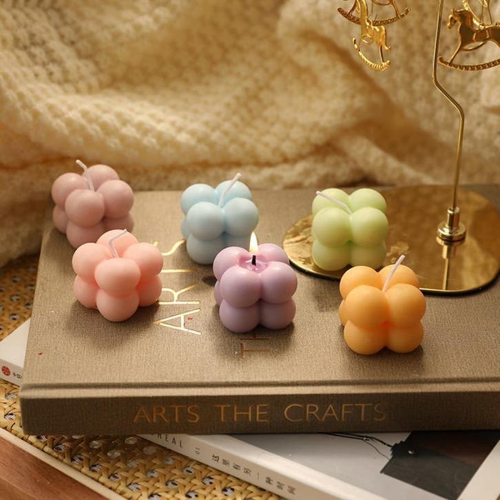 Mini Kubus Aromatherapie Kaars voor Decoratie en Sfeer, Huis en Inrichting, Woonaccessoires | Kandelaars en Kaarsen, Nieuw, Verzenden