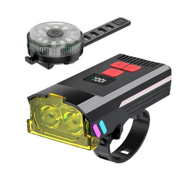 LUMORIA LED Fietsverlichting Set - Oplaadbaar, Waterbestendig, Verlichtingsset, Verzenden, Nieuw