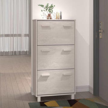 vidaXL Schoenenkast HAMAR 59,5x35x117 cm massief grenenhout, Verzenden, Nieuw