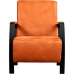 Leren fauteuil Glory - Kenia Rost (oranje), Nieuw, Ophalen of Verzenden, 50 tot 75 cm, Industrieel, Modern