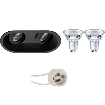 GU10 Inbouwspot Set - Mat Zwart - Kantelbaar - Philips -, Ophalen of Verzenden, Nieuw, Overige fittingen, Plafondspot of Wandspot